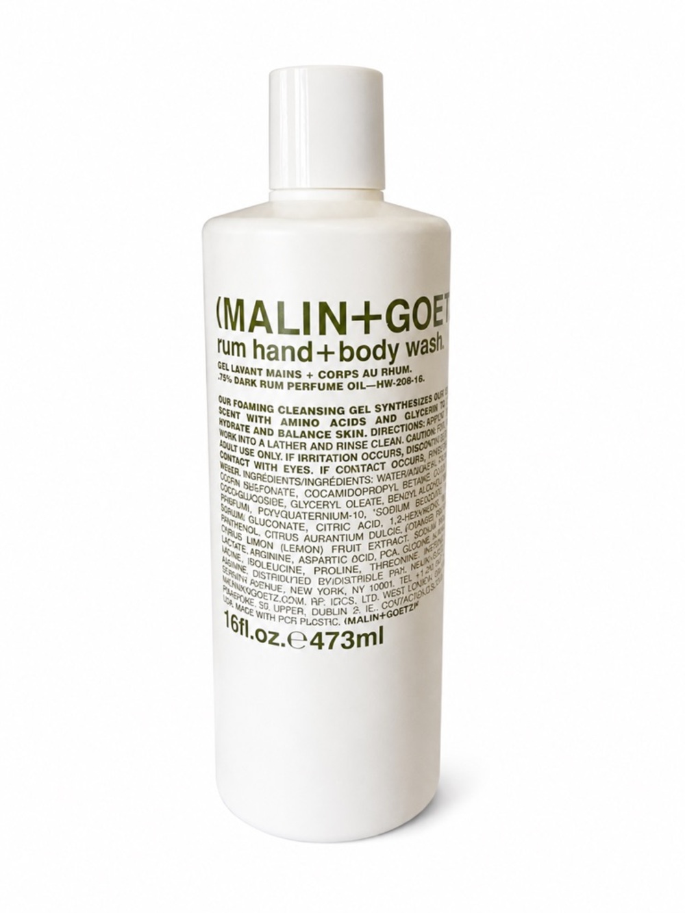 MALIN + GOETZ Rum Hand + Body Wash (16 oz / 473 ml) – NEW & SEALED